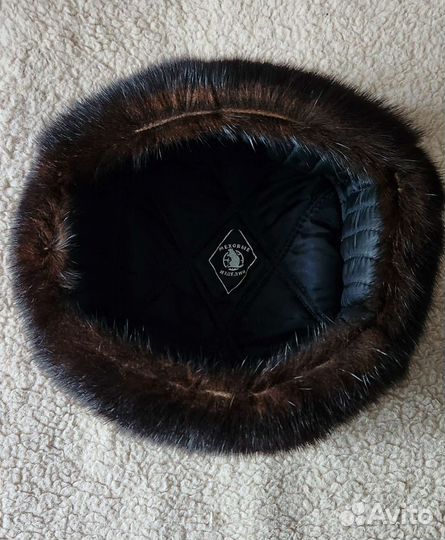 Норковая шапка мужская 56