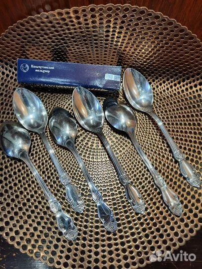 Ложки столовые мельхиоровые с серебрением