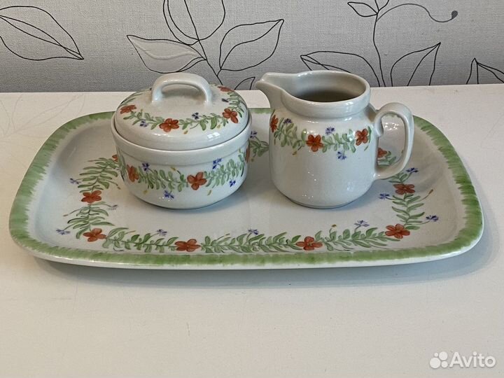 Блюдо, сахарница, сливочник. Bavaria. Винтаж