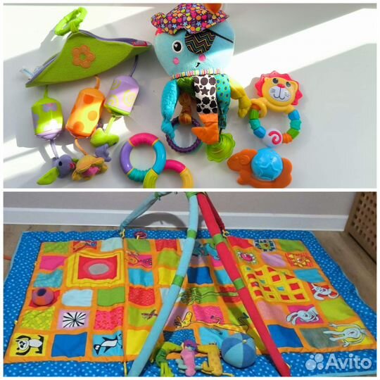 Игрушки пакетом для малышей развивающий коврик