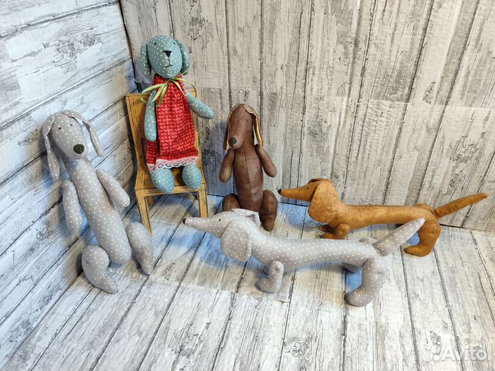 Игрушка «Такса», собачка, ручная работа