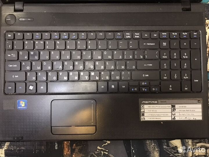 Ноутбук acer на запчасти