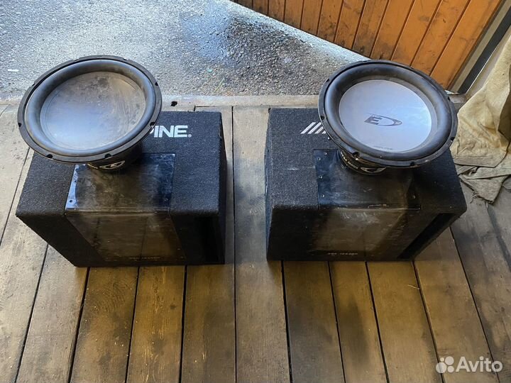Сабвуфер alpine r 12 2 шт