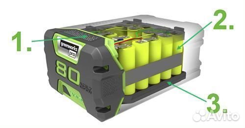 Аккумулятор Greenworks G82B8, 82V, 8 Ач