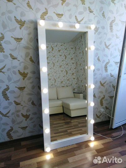 Зеркало гримерное 1800*800 мм, 16 ламп