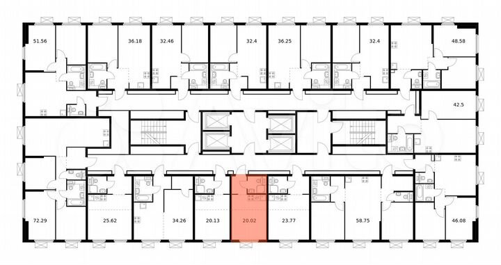 Квартира-студия, 20 м², 18/33 эт.
