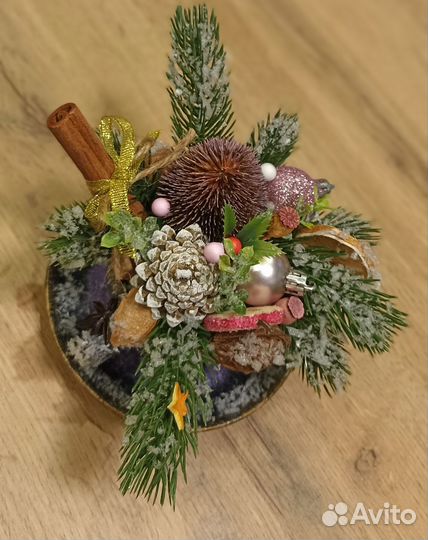 Новогодняя композиция на стол