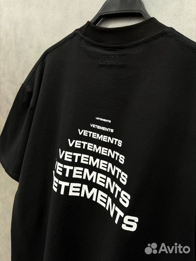 Футболка оверсайз Vetements унисекс черная