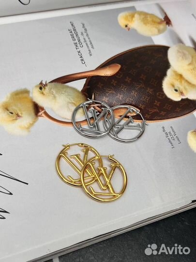 Серьги louis vuitton