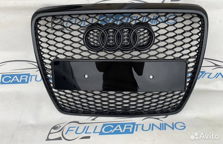 Решетка радиатора Audi A6 C6 RS6 черная