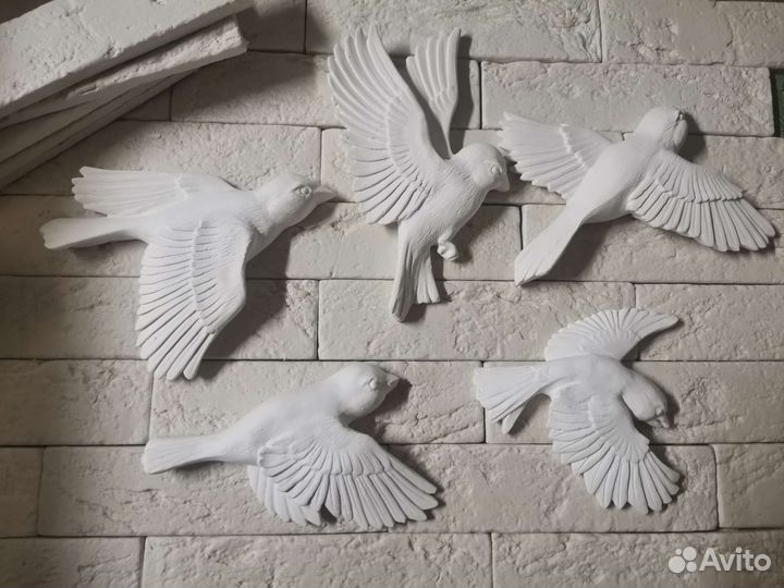 Декоративный камень кирпичики птички