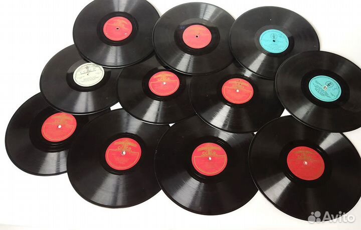 Грампластинки патефонные - комплект 10 шт