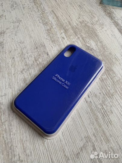 Чехол на iPhone XR синий