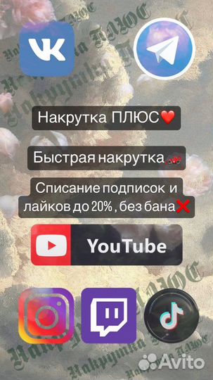 Накрутка Плюс (все соц. сети)