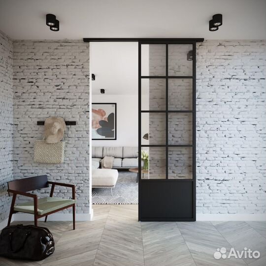 Перегородки и двери в стиле лофт