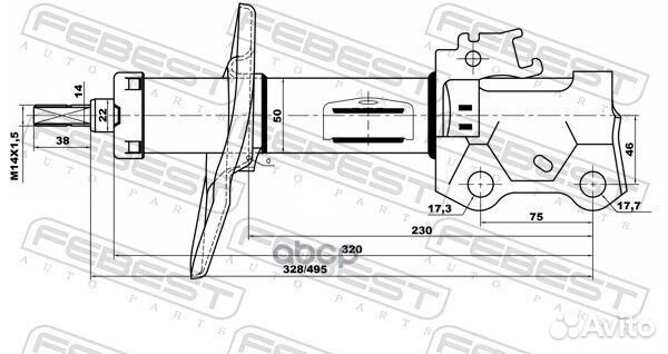 Амортизатор передний левый GAS.twin tube 016602