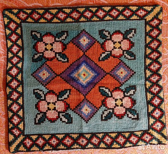 Наволочка болгарский крест 50 - 60 годы, винтаж