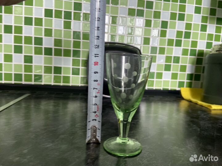 Хрустальные фужеры Рюмки Чайный сервиз Винтаж