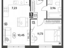 1-к. квартира, 38,5 м², 7/9 эт.