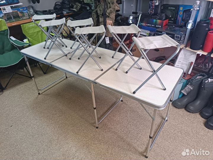 Стол складной 6 стульев