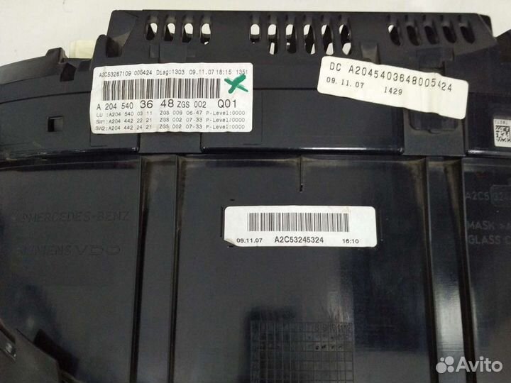Щиток приборов Mercedes W 204