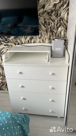 Пеленальный комод белый