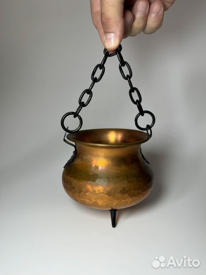 Медное кашпо