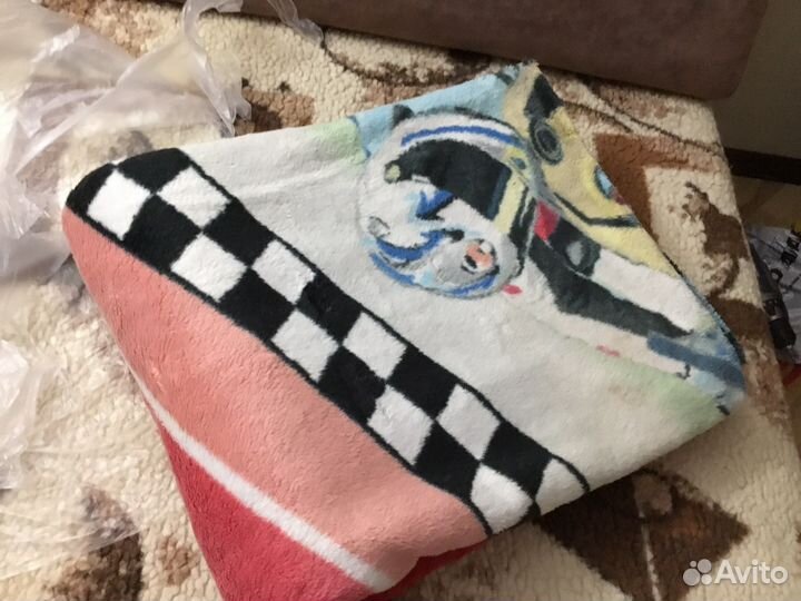 Плед для ребенка или подростка. Мотоциклист