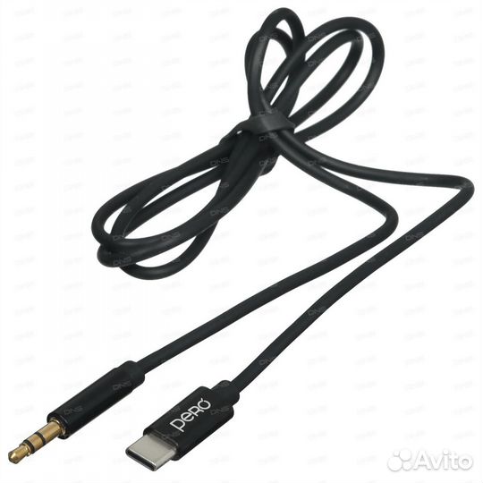 Кабель Pero 3.5 mm jack - USB Type-C черный