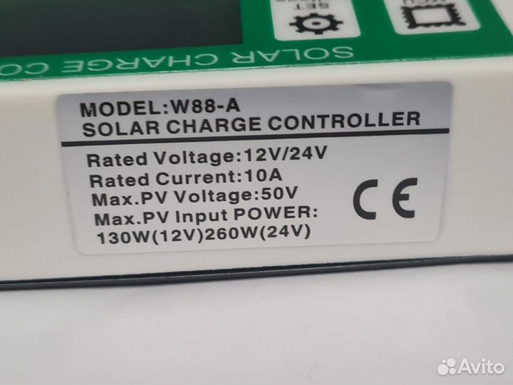 Контроллер заряда солнечной батареи ET W88-A