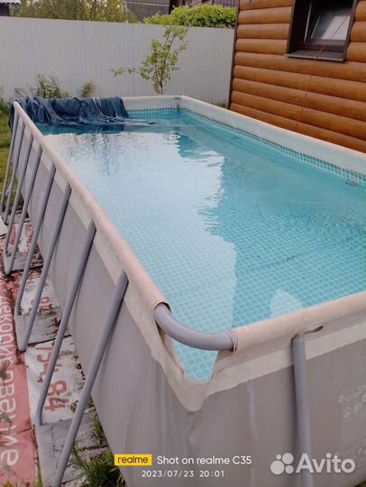 Каркасный бассейн прямоугольный бу