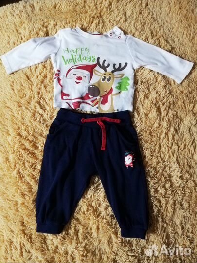 Новогодний комплект (хб лонгслив и брюки) Баркито
