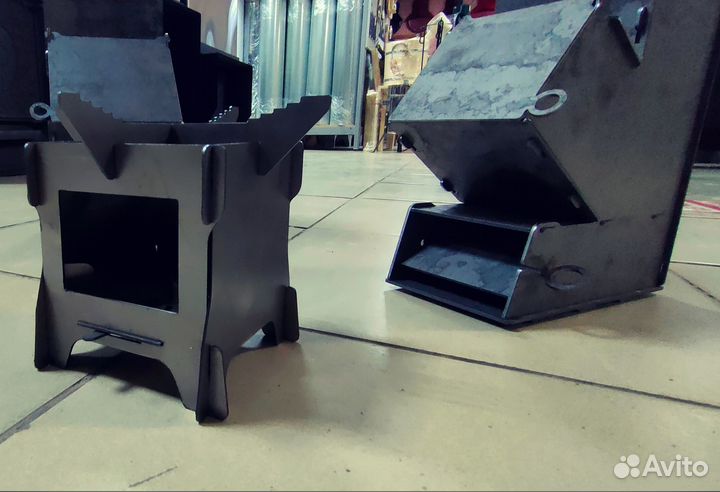 Печка походная щепочница, турбо-печи Ракета