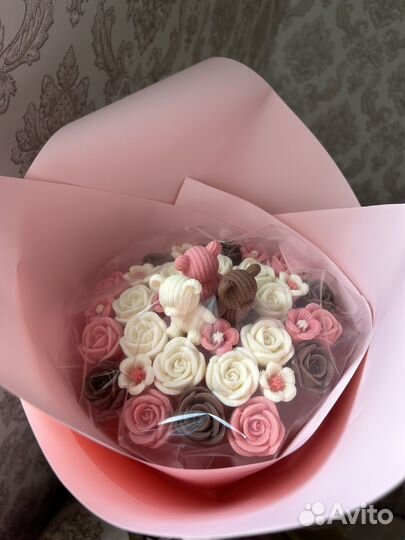 Шоколадные розы шоколадные цветы мишка