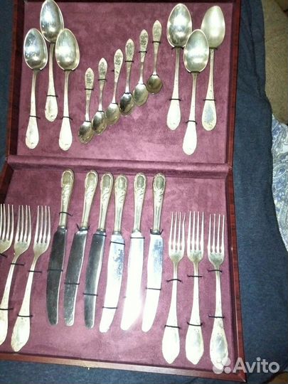Набор столовых приборов мельхиор СССР