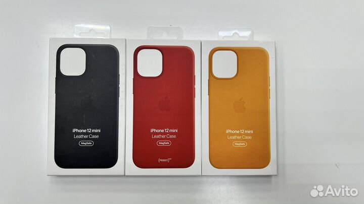 Чехол Apple Leather case iPhone 12 mini