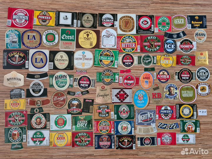 Коллекция 421 пивных этикетки австралии