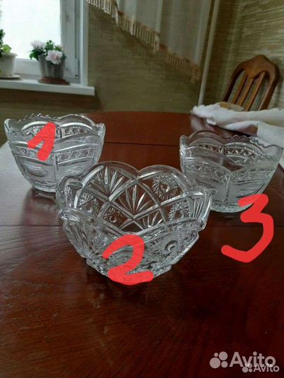 Хрустальная ваза салатница кружки вазы