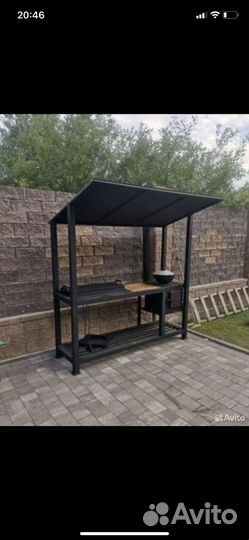 Мангал с крышей