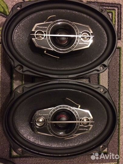 Акустика Pioneer TS-A6924I, усилитель sony XM-SD14