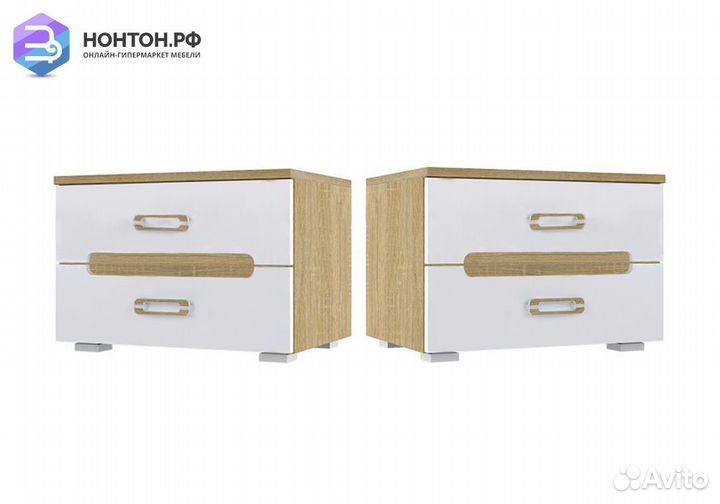 Комплект тумб Ким белый глянец / сонома