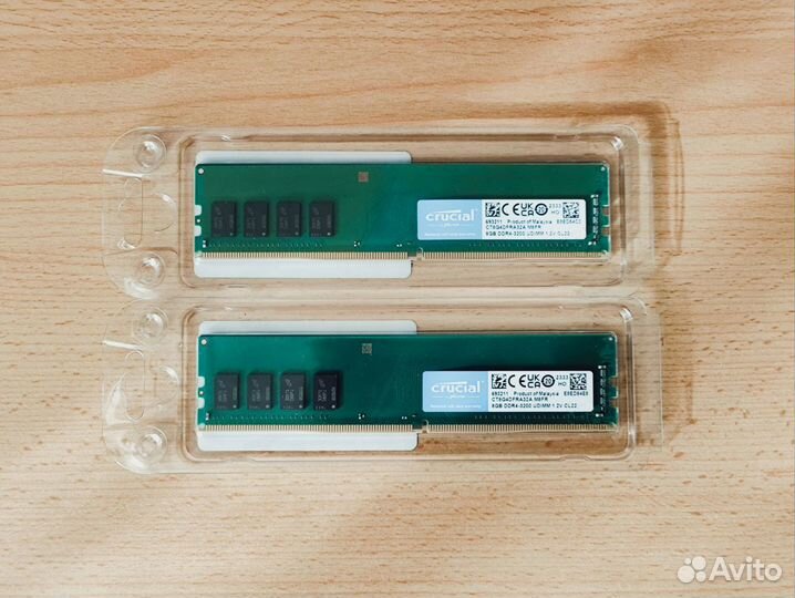 Оперативная память сrucial 2x8GB DDR4 3200Mhz