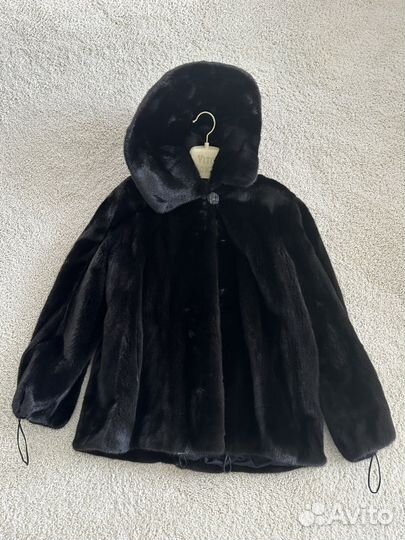 Шуба норковая с капюшоном новая