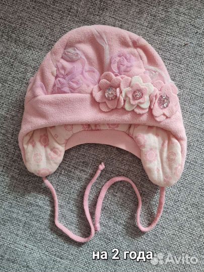 Шапка для девочки на 2 года