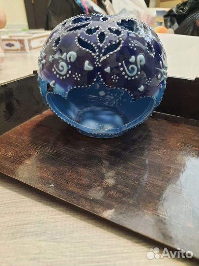 Керамический подсвечник ручной работы