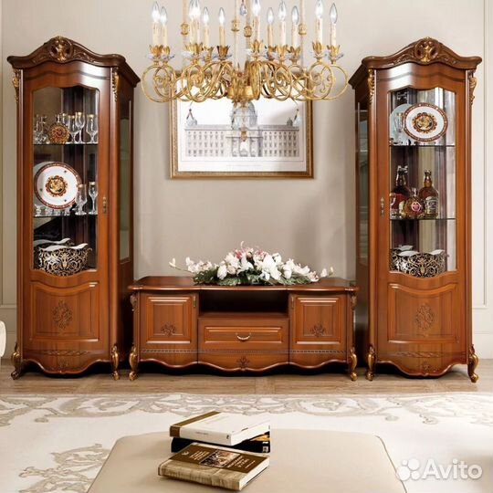 Тв-тумба Аллегро орех в классическом стиле