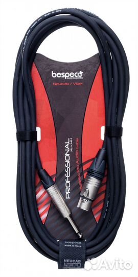 Кабель микрофонный Bespeco ncma450 (XLR-Jack 6.3)