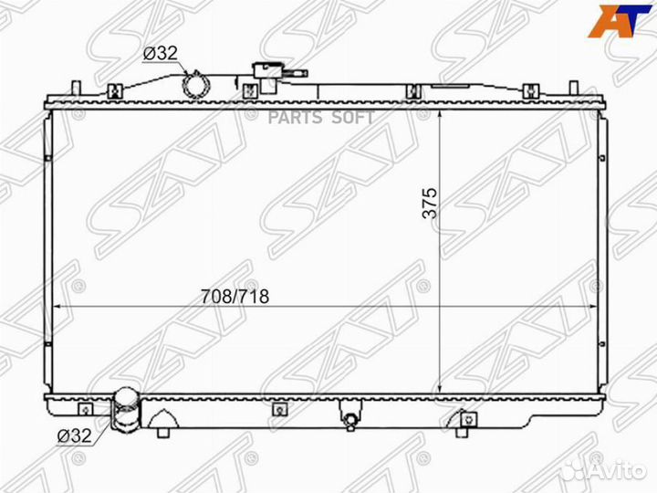 Радиатор охлаждения Хонда Инспайр 2.5/3.2 03-07
