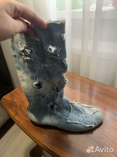 Сапоги джинсовве