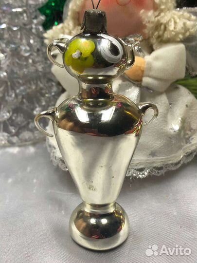 Самовар с чайником ёлочная игрушка советского пр